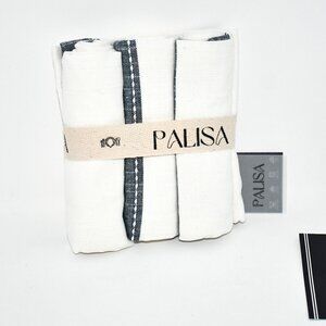 Palisa Cloth Napkins Set of 4, Textured Cotton, 18x18 Premium Dinner Napkins, NW